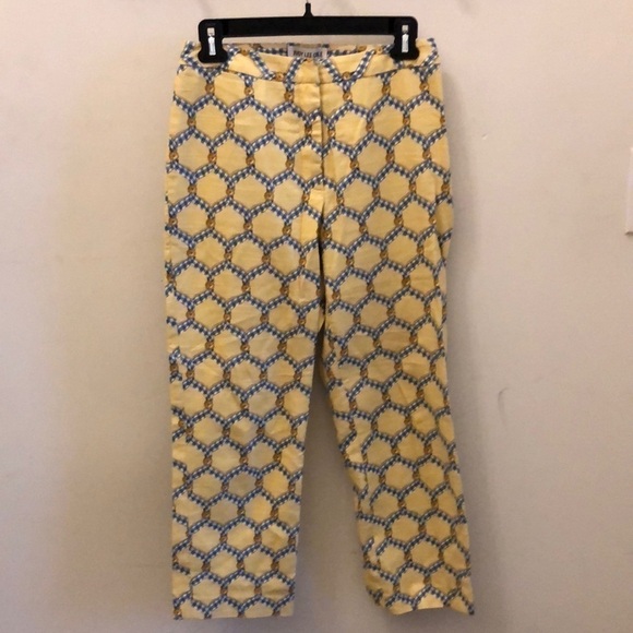 Vintage Judy Lee Cole Cropped Pants High Rise Size 4 Retro Honeycomb - Picture 1 of 6